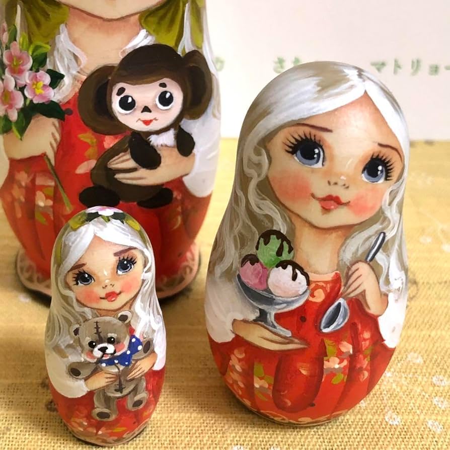 ロシア　マトリョーシカ　チェブラーシカ　スヴェトラーナ・ニコラエヴァ ロシアマトリョーシカチェブラーシカスヴェトラーナ・ニコラエヴァ